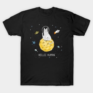 Cats in space. Cute typographi print with cats astronaut. T-Shirt